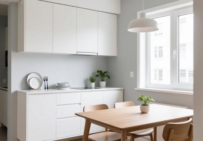 小戶型餐廳餐邊柜這樣裝，省空間還好看